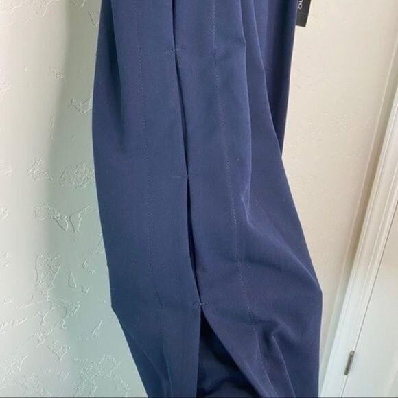 Sharagano NWT Deep Navy High Neck Stretch Dress 8 - Picture 5 of 9
